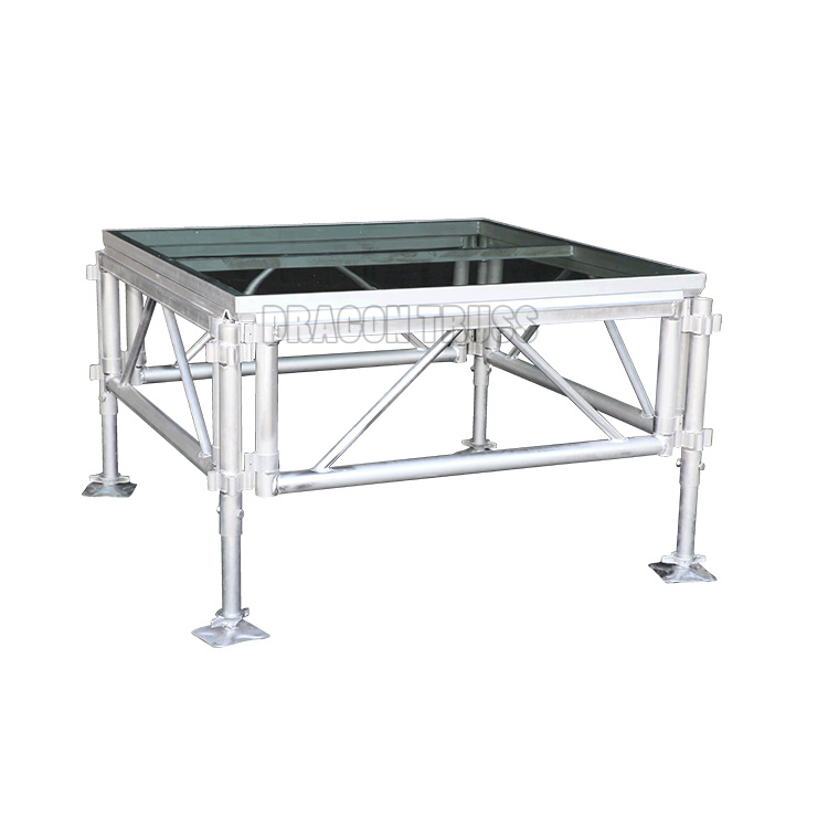 Aluminum mobile stage and acrylic glass stage platform