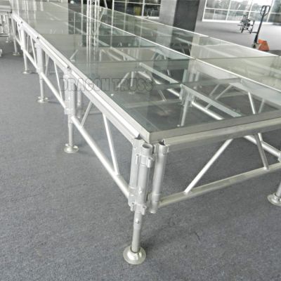 Promotional price top grade assemble glass stage